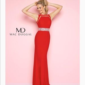 NWT MacDuggal Red gown style #65626L